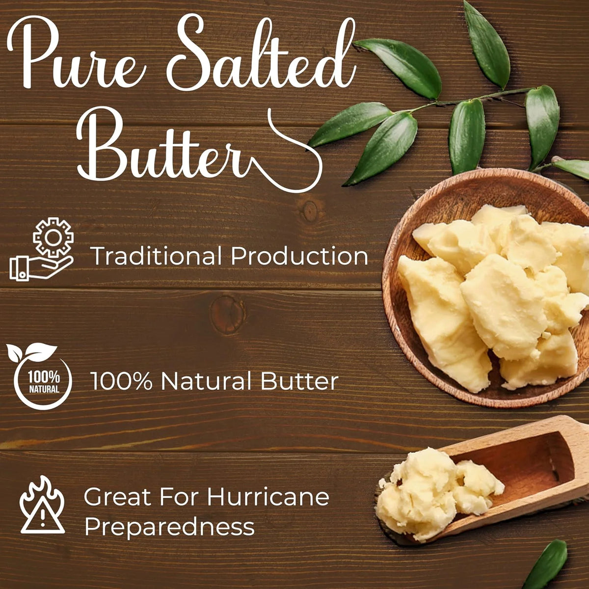 Beurdell Canned French Butter - 100% Natural Salted Pasteurized Real Butter | Long Shelf Life Emergency Survival Food | Great for Cooking, Baking, RV & Camping | Pull Top Lid | Pack of 24 | France