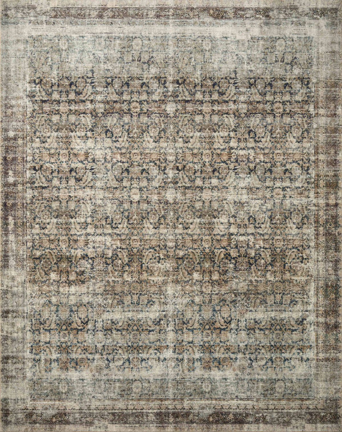 Amber Lewis x Loloi Morgan MOG-02 7'3" x 9'3" Area Rug - Navy, Sand