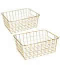 2 Wire Baskets, Gold