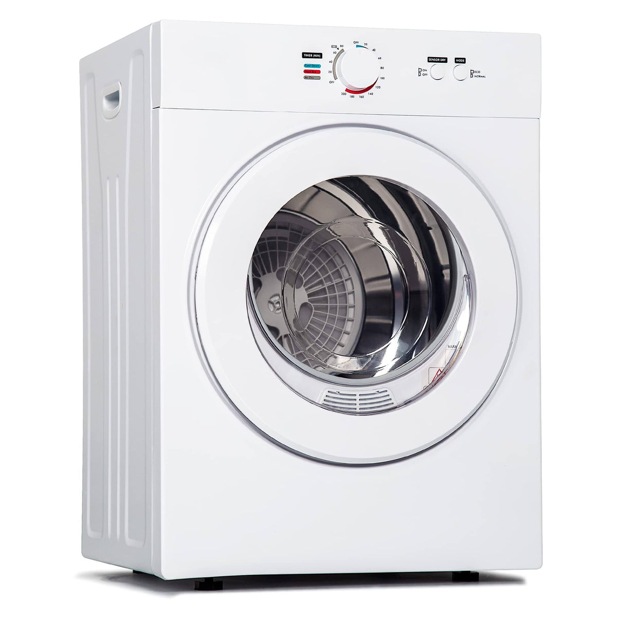 Euhomy Compact Dryer 1.8 Cu. ft. Portable Clothes Dryers with Exhaust Duct with Stainless Steel Liner Four Function Small Dryer Machine, Suitable