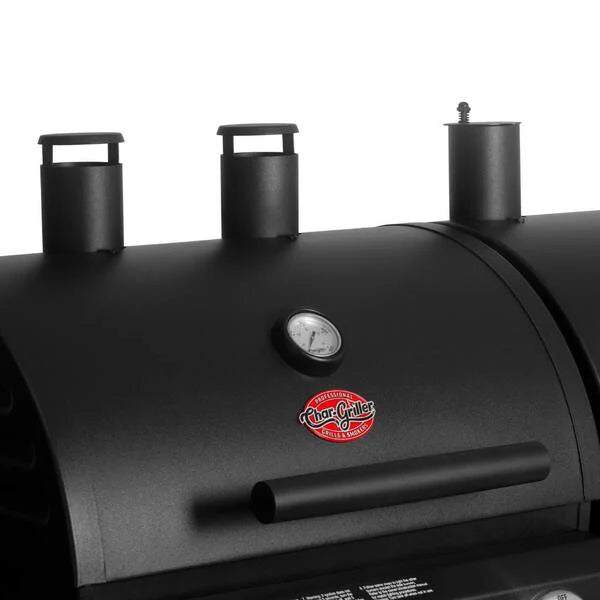 Double Play 1, 260 Sq., In. 3 - Burner Gas and Charcoal Grill in Black