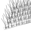 OFFO Bird Spikes with Stainless Steel Base, Durable Bird Repellent Arrow Pigeon Fence Kit for Deterring Small Bird, Crows and Woodpeckers, Covers