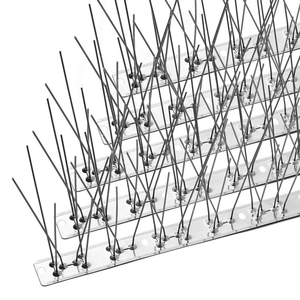 OFFO Bird Spikes with Stainless Steel Base, Durable Bird Repellent Arrow Pigeon Fence Kit for Deterring Small Bird, Crows and Woodpeckers, Covers