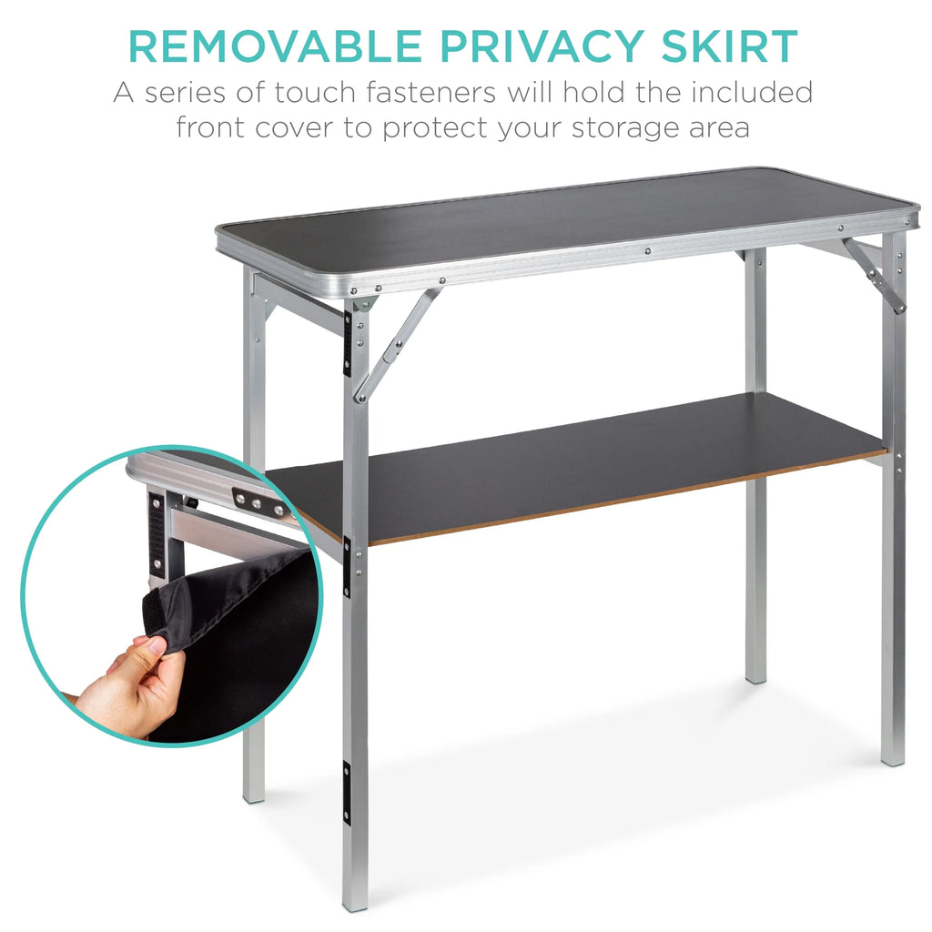 Best Choice Products Portable Pop - up Bar Table for Indoor/Outdoor, Party, Picnic W/ Carrying Case, Removable Skirt