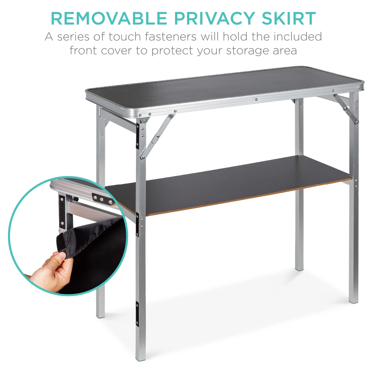 Best Choice Products Portable Pop - up Bar Table for Indoor/Outdoor, Party, Picnic W/ Carrying Case, Removable Skirt