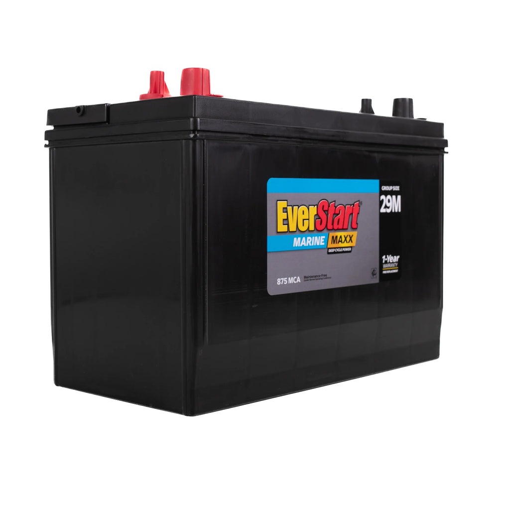 Everstart Maxx Lead Acid Marine & RV Deep Cycle Battery, Group Size 29DC - 12 Volt - 845 Marine Cranking Amps