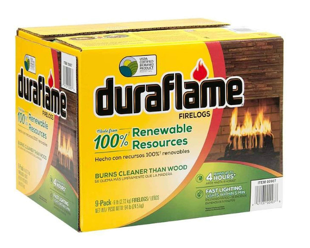 Natural Duraflame Fire Logs 6 lb - Case of 9
