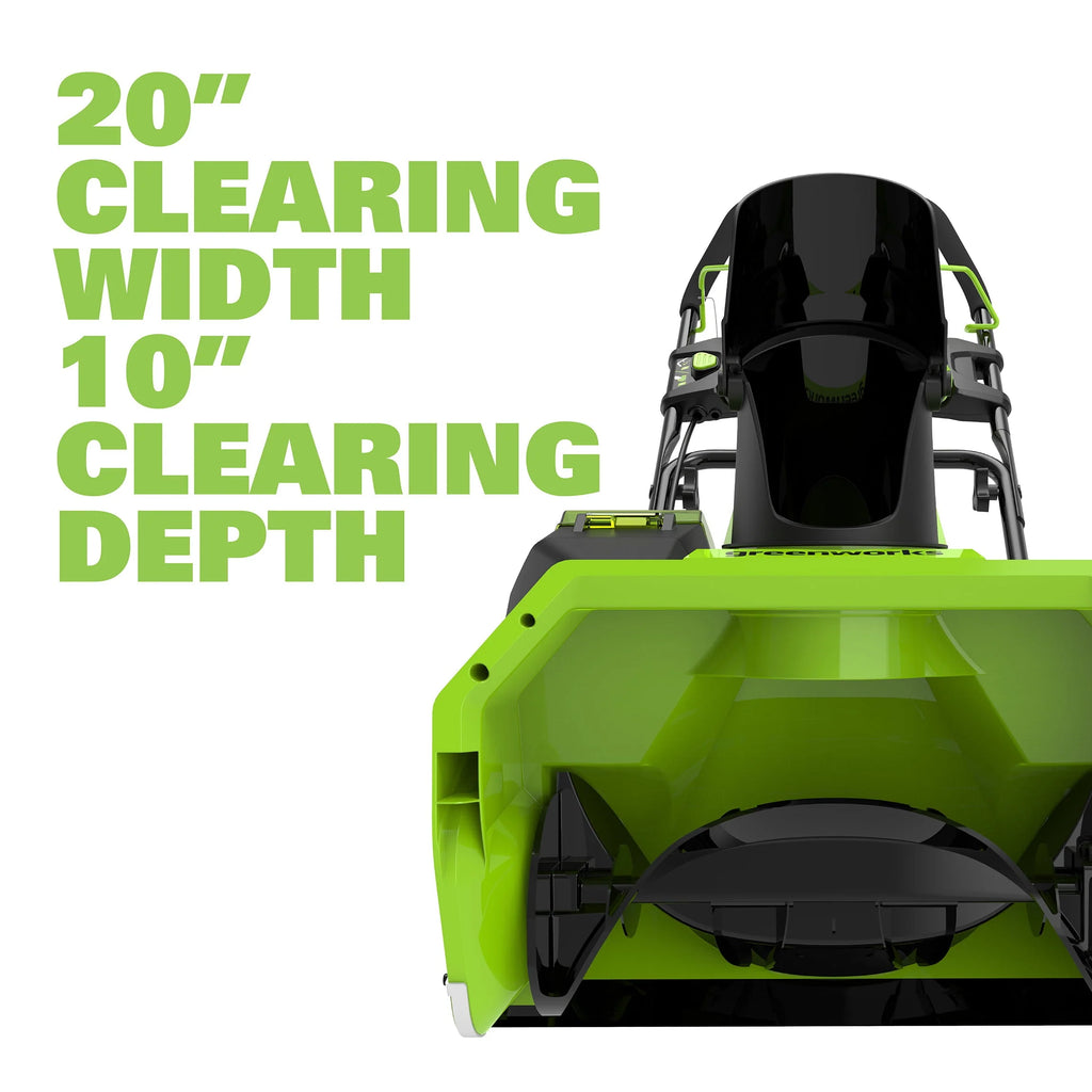 Greenworks 40V 20 - Inch Cordless Brushless Snow Blower with 4.0 Ah Battery and Charger, 26272