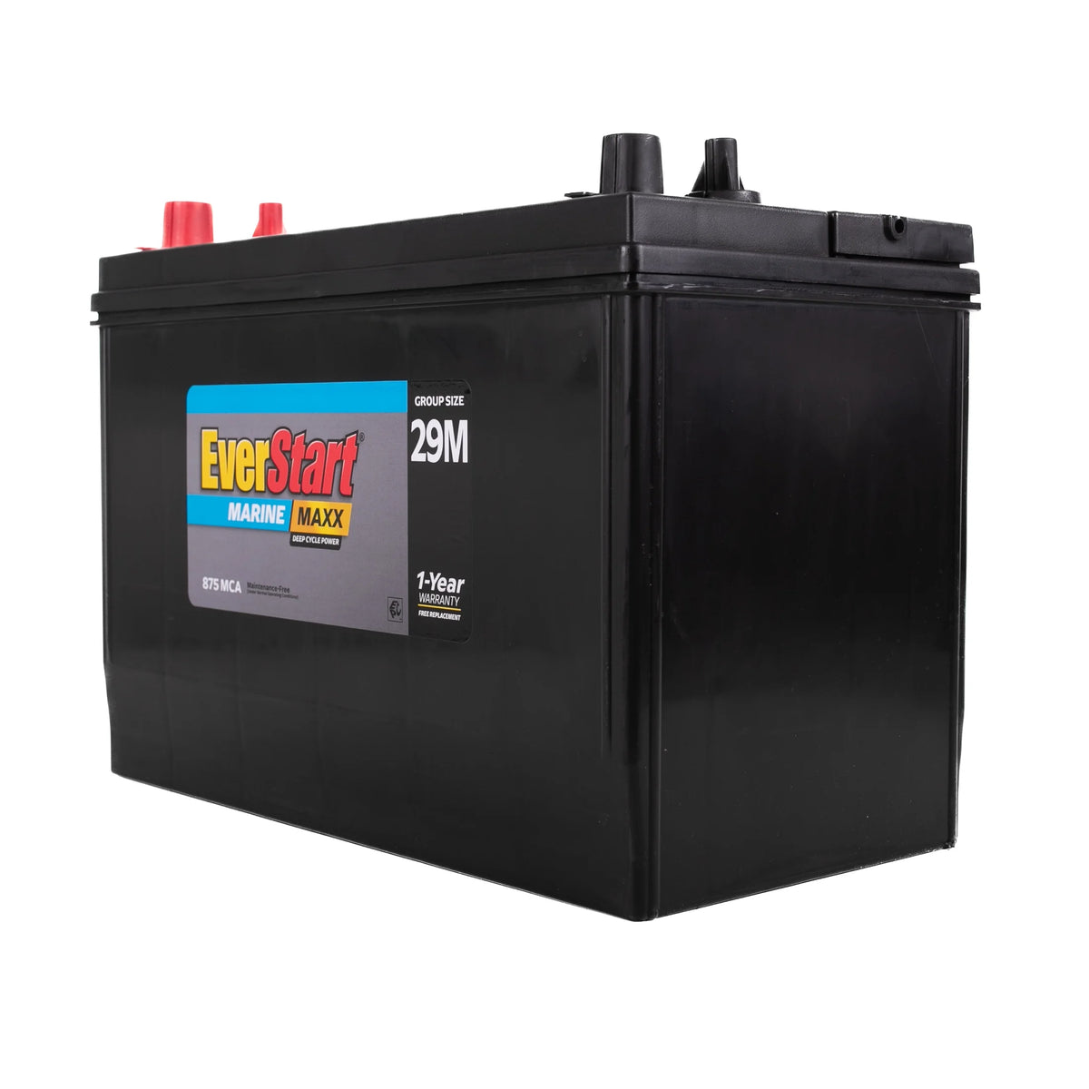 Everstart Maxx Lead Acid Marine & RV Deep Cycle Battery, Group Size 29DC - 12 Volt - 845 Marine Cranking Amps