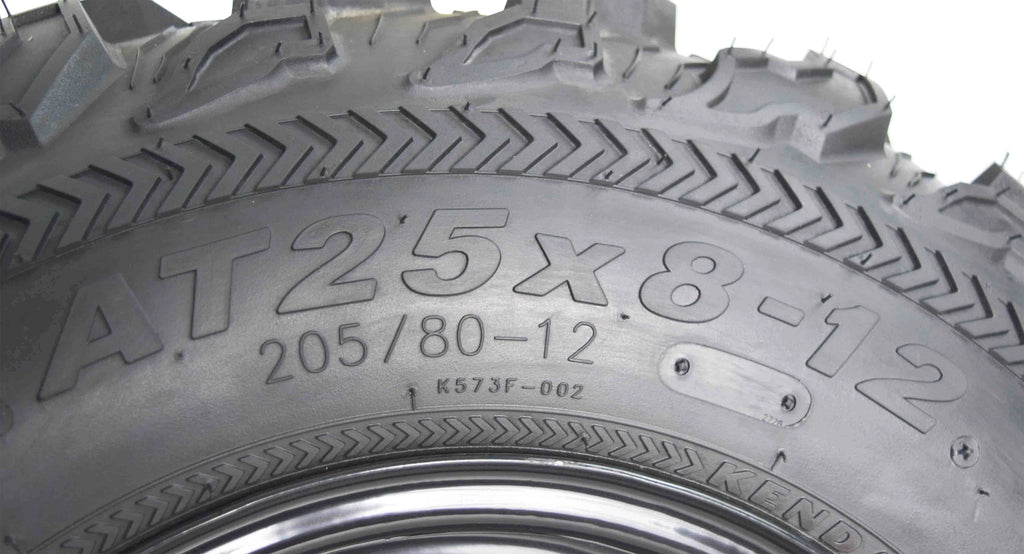 Kenda Bear Claw EX (2) 25x8 - 12 Front & (2) 25x11 - 10 Rear ATV 6 PLY Tires 4 Pack Set